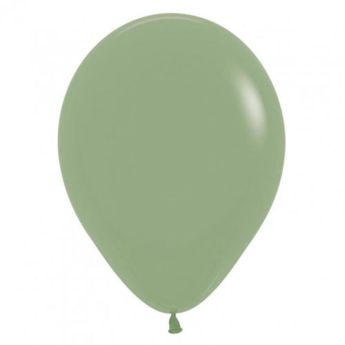 Eucalyptus Green Balloons ~ Singles ~ Pack ~ Helium Filled ~ Flat