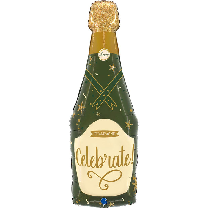 Champagne Bottle Large Shape Balloon - Helium Filled or Flat