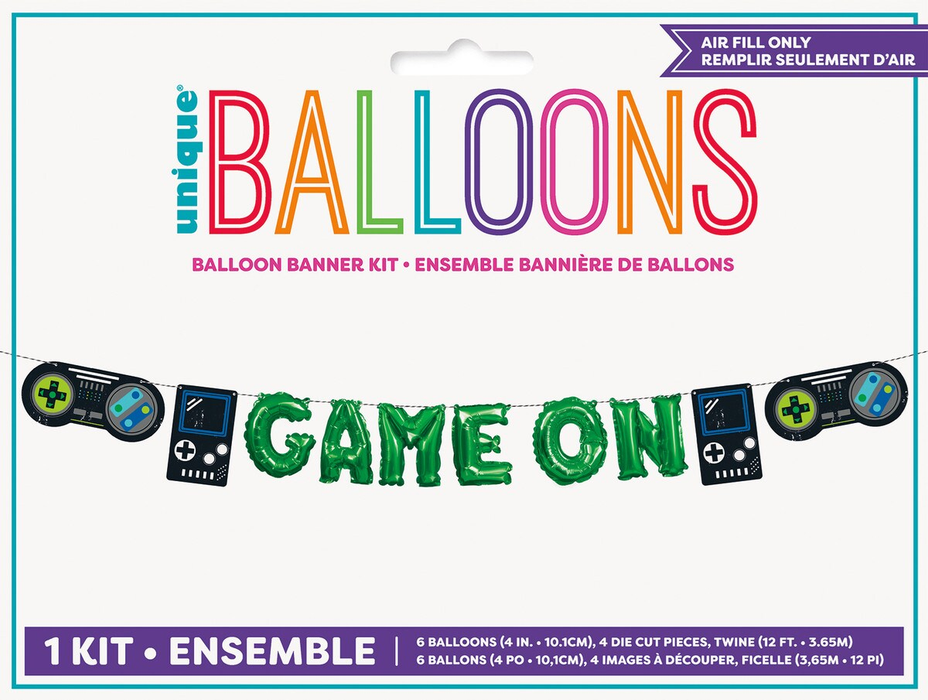 Game On Foil Letter Balloon Kit