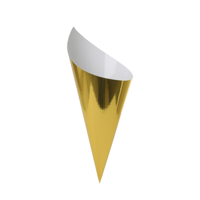 Paper Snack Cones | Gold 10pk