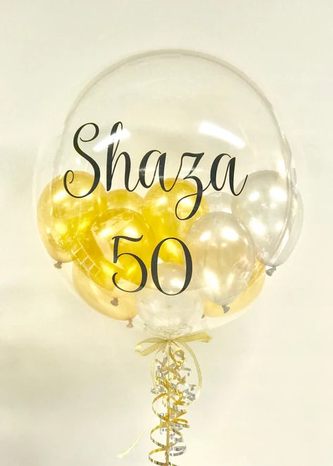 Custom Birthday Bubble Balloon with minis - Choose Your Colours