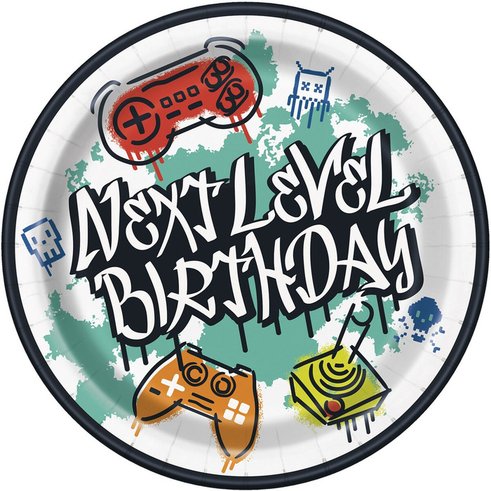 Next Level Gamer Paper Lunch Plates 8pk