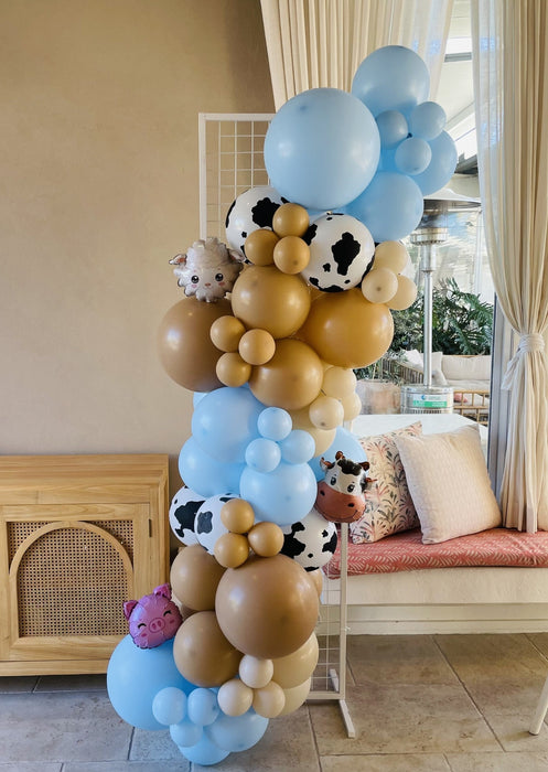 2m Balloon Garland on Rectangle Standing frame - Choose Your Colours