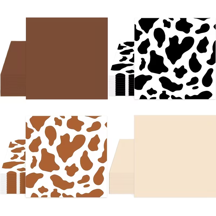 Cow Print Assorted Napkins 8pk