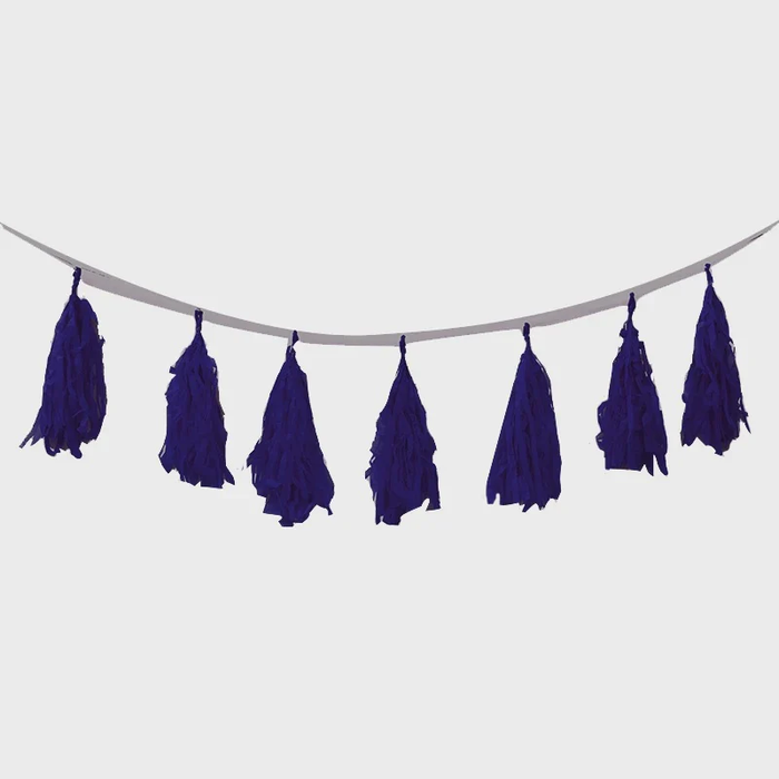Navy Blue Tassel Garland 3m