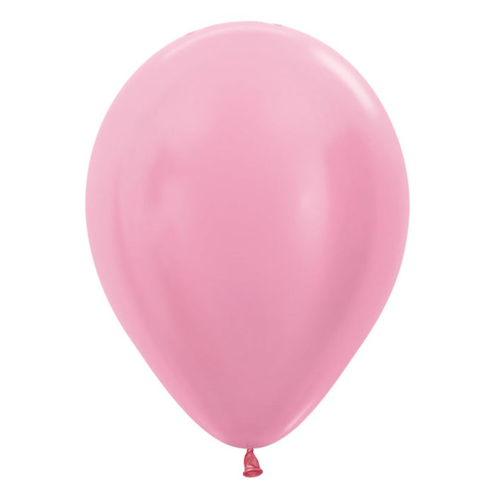 Light Pink Balloons Metallic/Pearl ~ Singles ~ Pack ~ Helium Filled ~ Flat