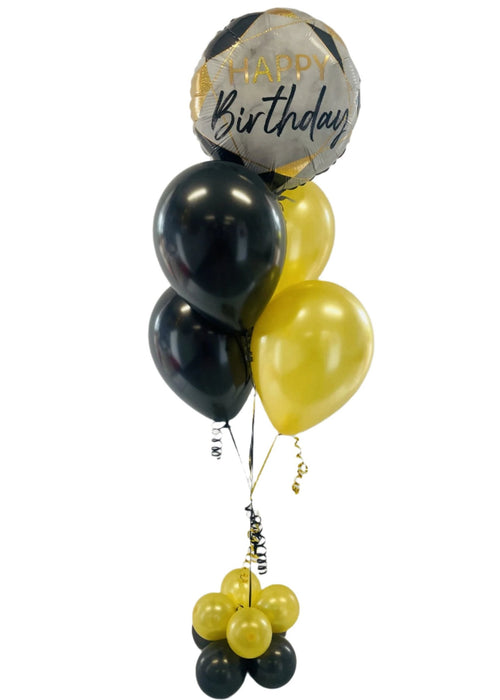 Helium Table Arrangement with Balloon Base