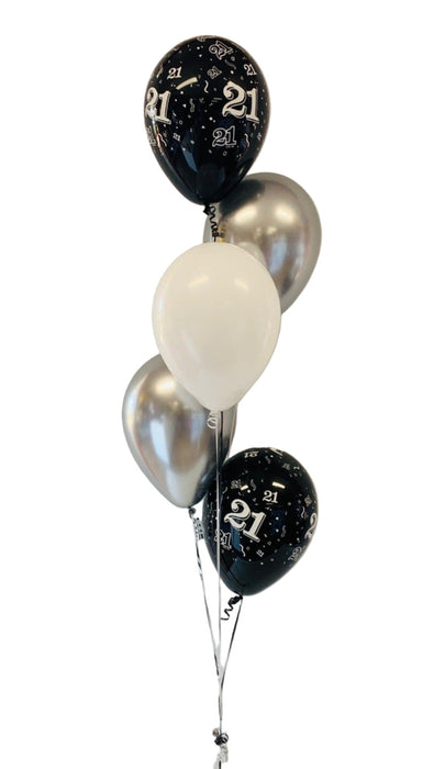 5 Balloon Arrangement - Choose Your Colours & Milestone