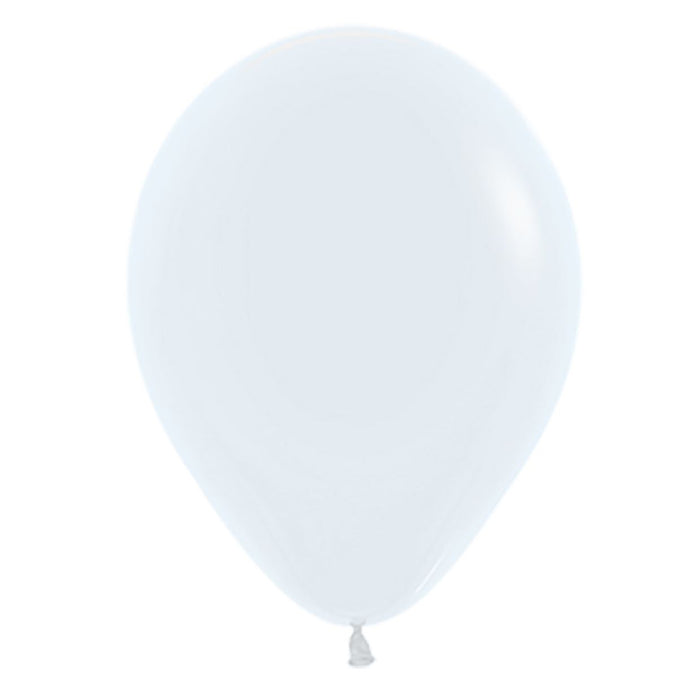 White Balloons~ Singles ~ Pack ~ Helium Filled ~ Flat