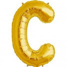 Large Letter C Balloon - Gold