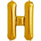 Large Letter H Balloon - Gold