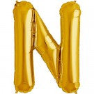 Large Letter N Balloon - Gold