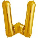 Large Letter W Balloon - Gold