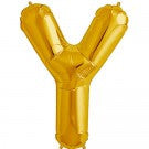 Large Letter Y Balloon - Gold