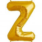 Large Letter Z Balloon - Gold