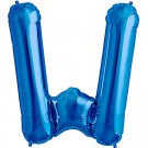 Large Letter W Balloon - Blue