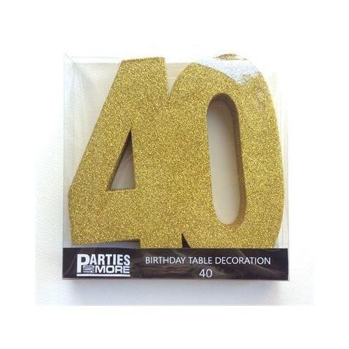 40 Gold  Centerpiece | Gold Glitter