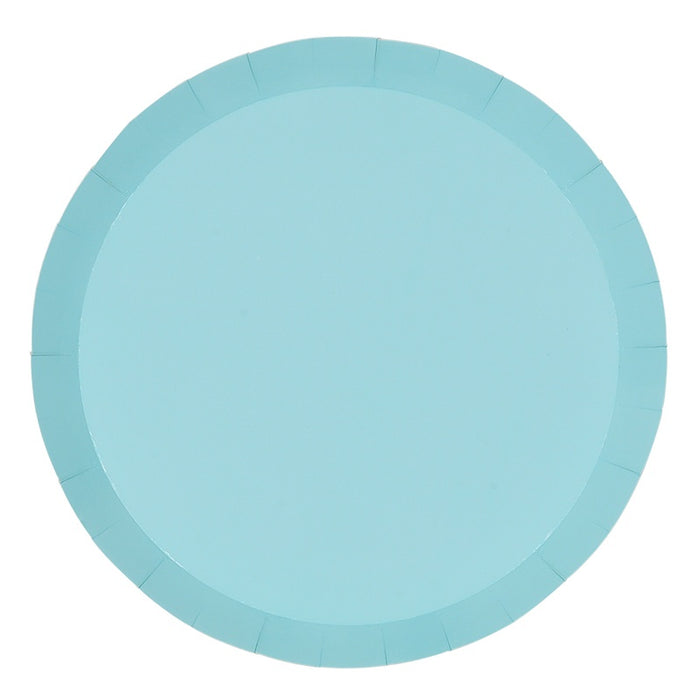 Pastel Blue Paper Plates | Round | Dinner | Pk10