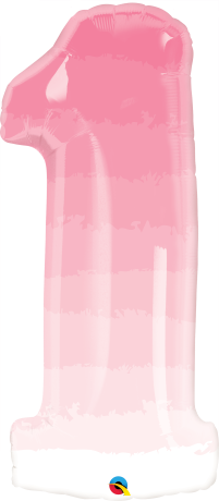Ombre Pink Number 1 Balloon