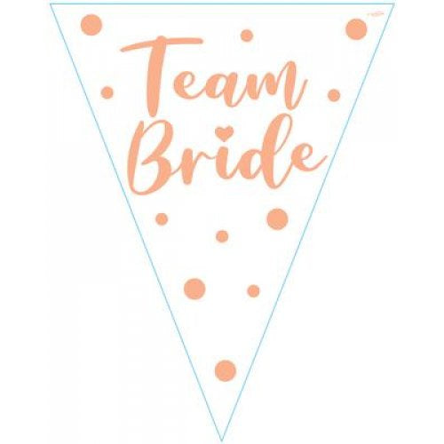 Team Bride Bunting | Rose Gold & White