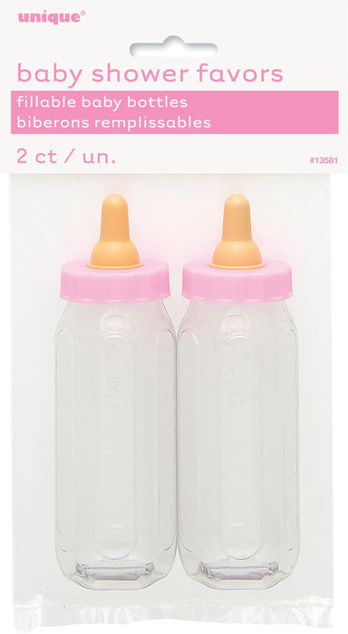 Pink Baby Bottle Favors 2pk