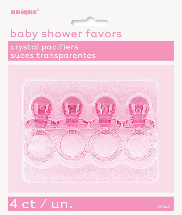 Pink Pacifiers | Baby Shower Favors 4pk