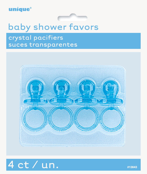 Blue Pacifiers | Baby Shower Favors 4pk