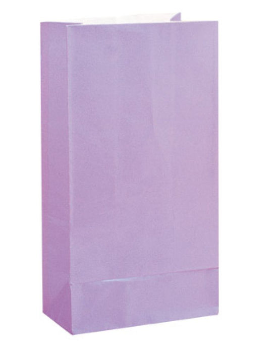 Paper Loot Bags - Lilac 12pk