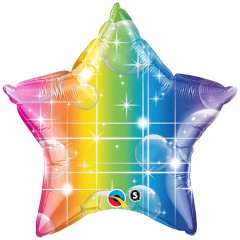 Rainbow Star Foil Balloon