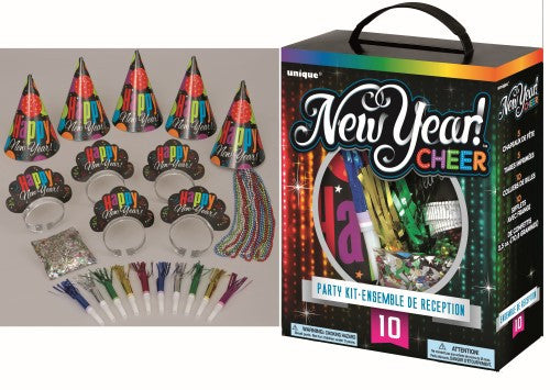 NEW YEAR PARTY KIT FOR 10 - CHEERS PARTY