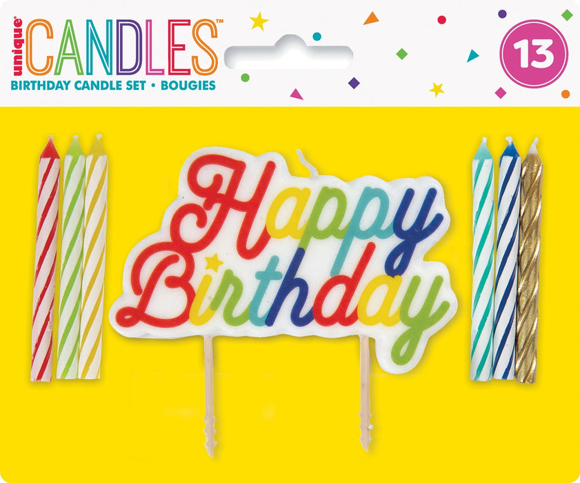 Happy Birthday Candle Set 13pcs