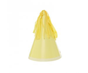 Pastel Yellow Party Hats with Tassel Pk10