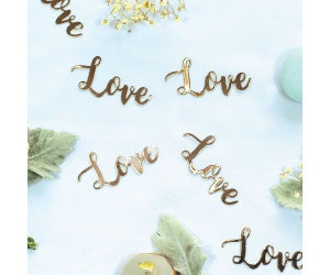 Rose Gold LOVE Confetti - Jumbo Pk20