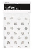 Treat Bags With Silver Dots 8pk