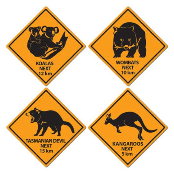 Australian Outback Road Sign Cutouts