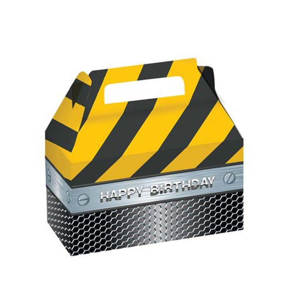 Construction Birthday Zone Treat Boxes Pk2