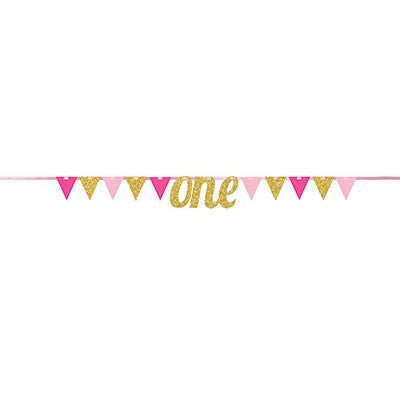 One Banner Gold & Pink