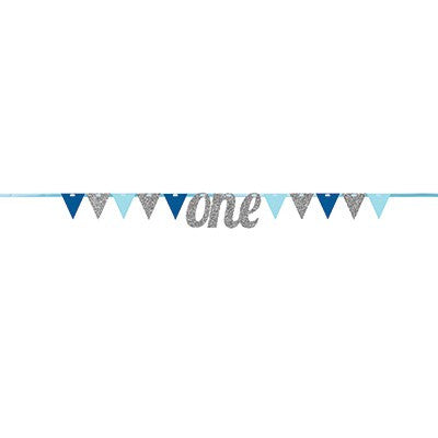 One Banner Silver & Blue