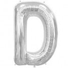 Large Letter D Balloon - Silver