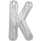 Large Letter K Balloon - Silver