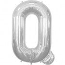 Large Letter Q Balloon - Silver