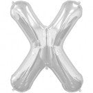 Large Letter X Balloon - Silver