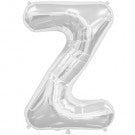 Large Letter Z Balloon - Silver