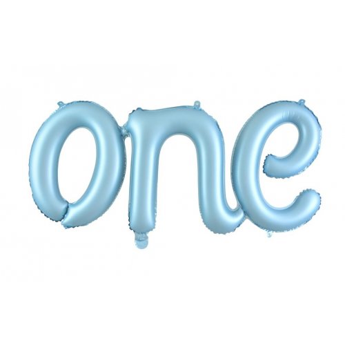 One Balloon Script Blue - Air Fill Only