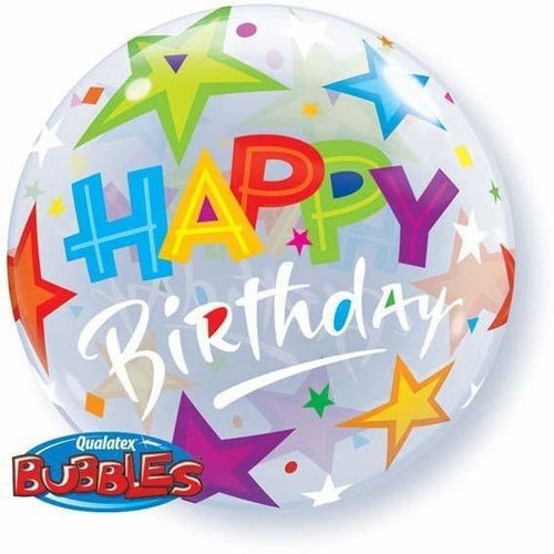 Happy Birthday Balloon Stars - bubble