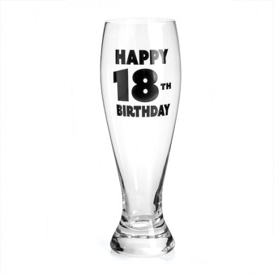 18th Birthday Beer Glass