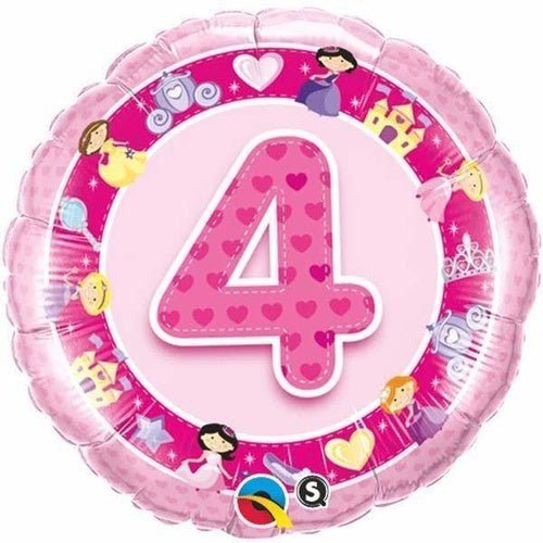 4th Birthday Balloon / Bouquet - Pink