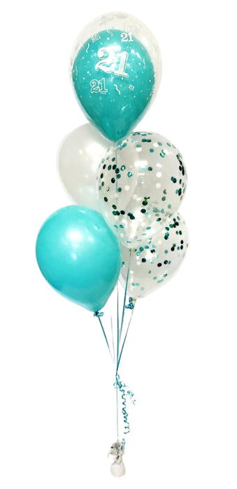 Double Bubble Balloon Bouquet - Choose Your Colours & Milestone