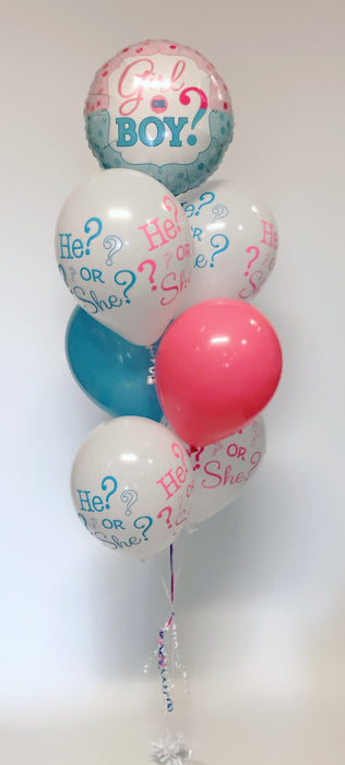 Baby Shower Balloon Arrangement - He or She