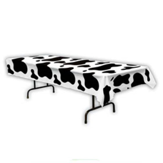 Cow Print Plastic Tablecover